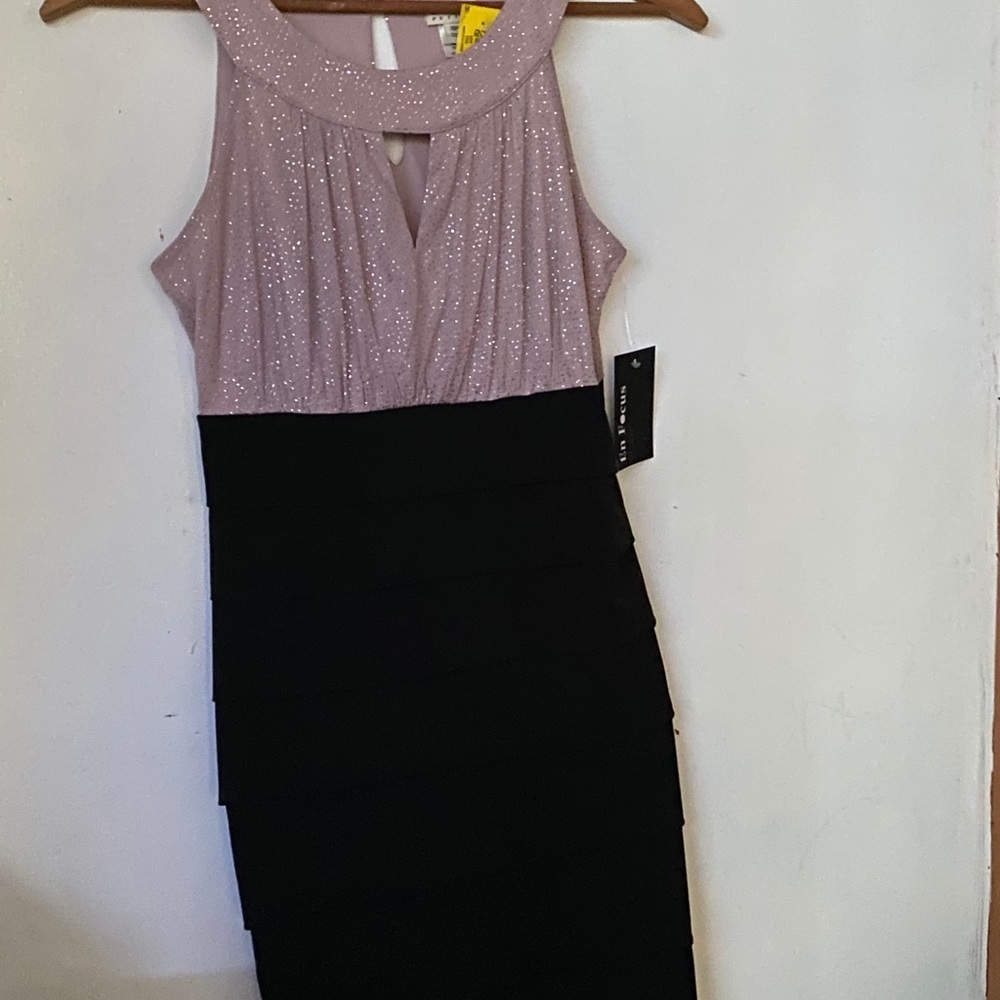 pink and black dress